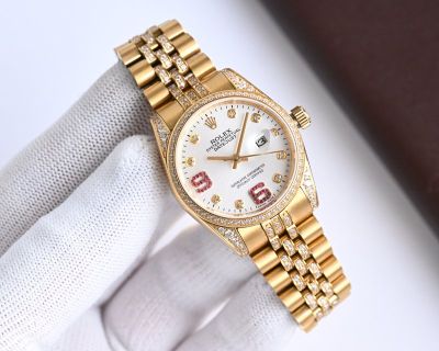 Rolex Datejust Lady Replica 904L Steel Imporeted Mechanical Movement White Dial Watch